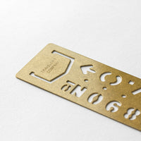 BRASS Template Bookmark Number - TRAVELER'S COMPANY