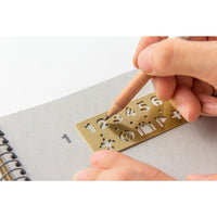 BRASS Template Bookmark Number - TRAVELER'S COMPANY
