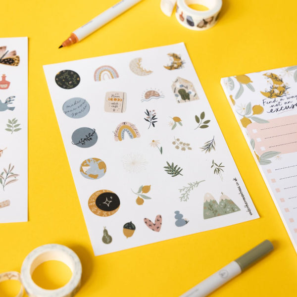 Botany Sticker Sheets - Circles - Under the Rowan Trees