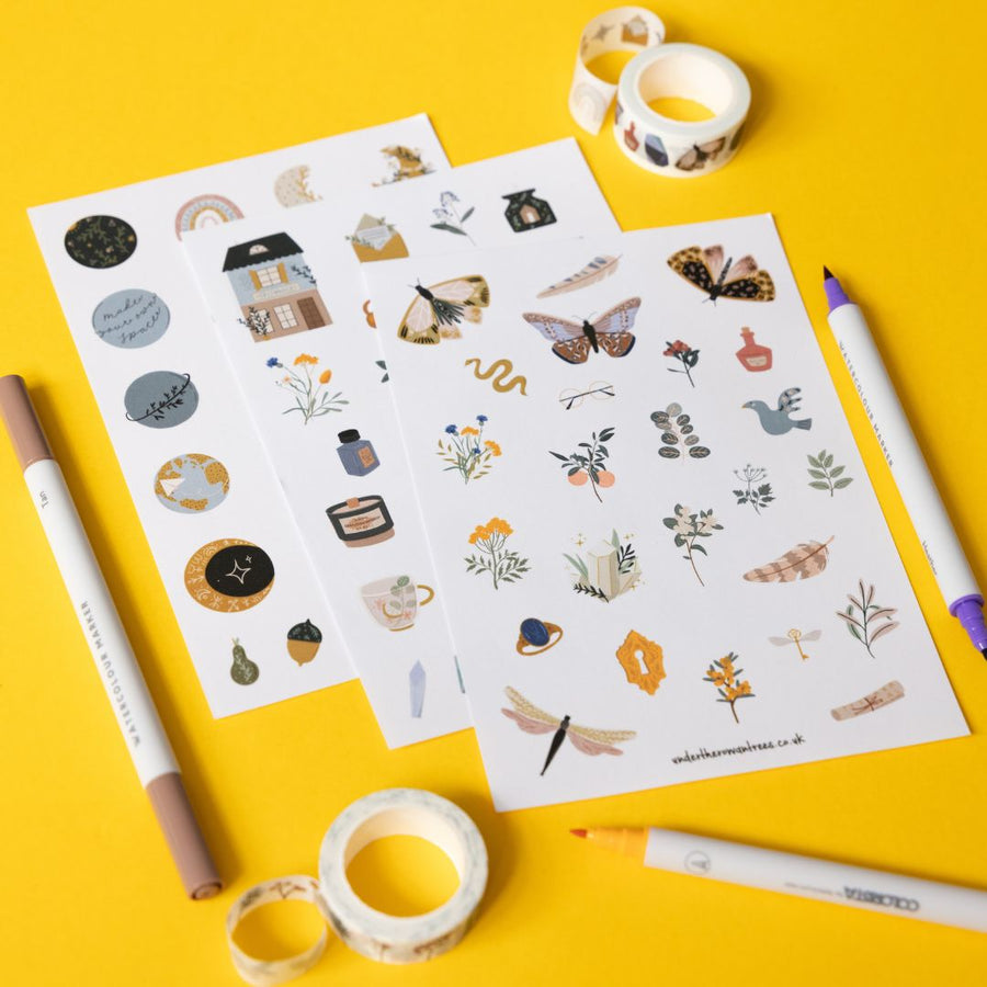 Botany Sticker Sheets - Set of 3 - Under the Rowan Trees