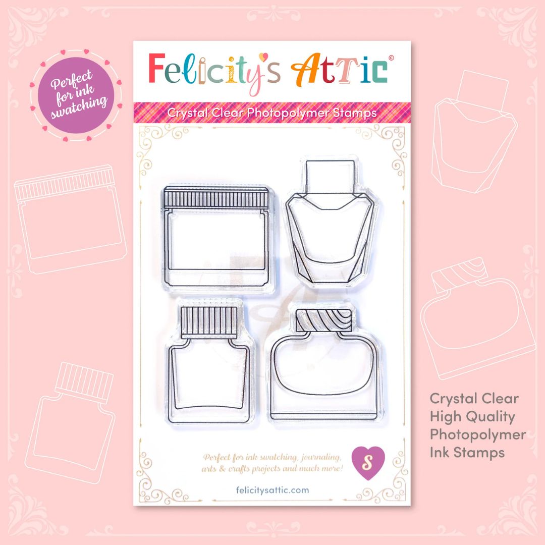 Clear Ink Bottle Stamps - Set S