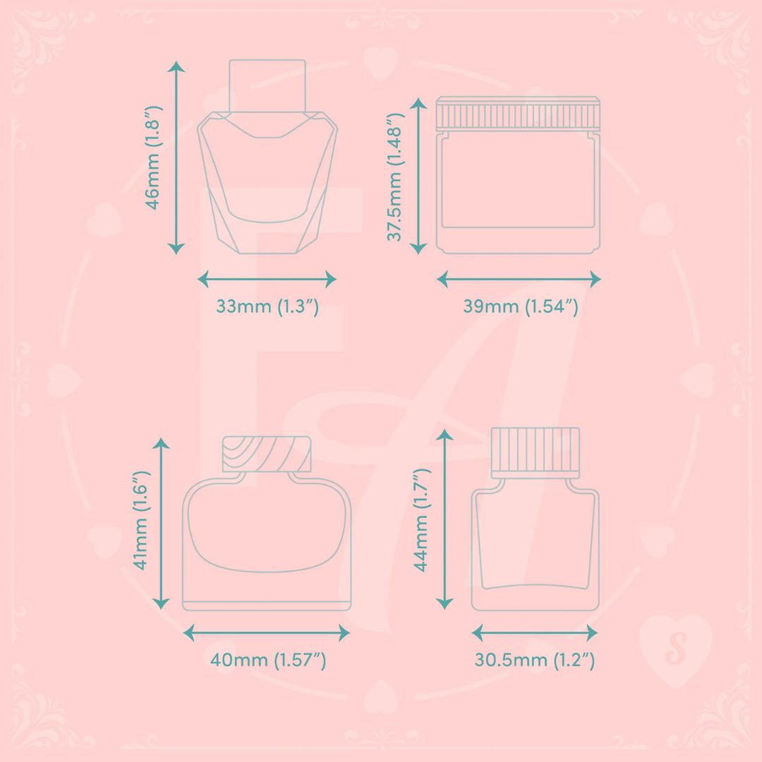 Clear Ink Bottle Stamps - Set S