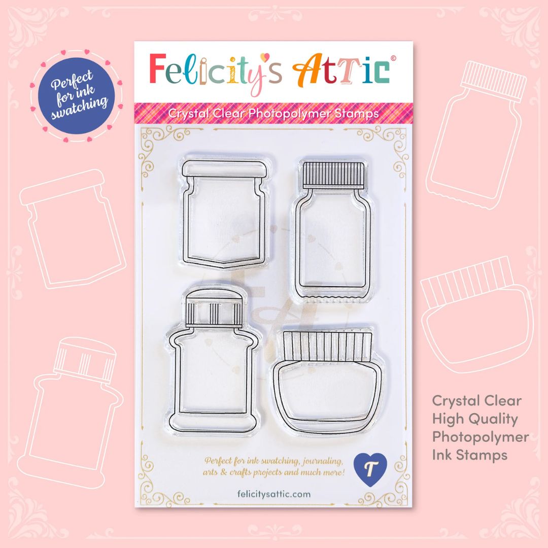 Clear Ink Bottle Stamps - Set T