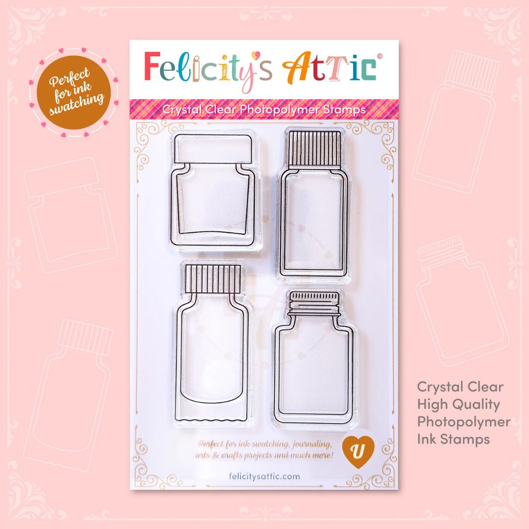 Clear Ink Bottle Stamps - Set U