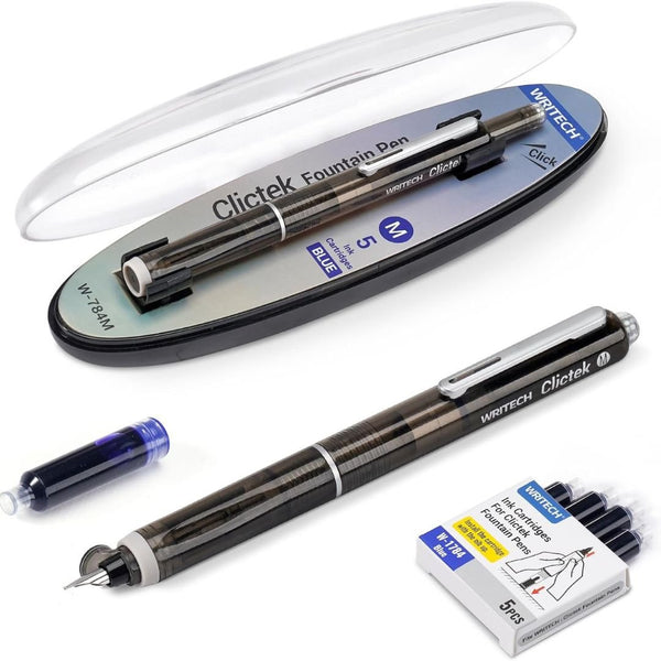 Clictek Retractable Fountain Pens - Writech - Black - Under the Rowan Trees