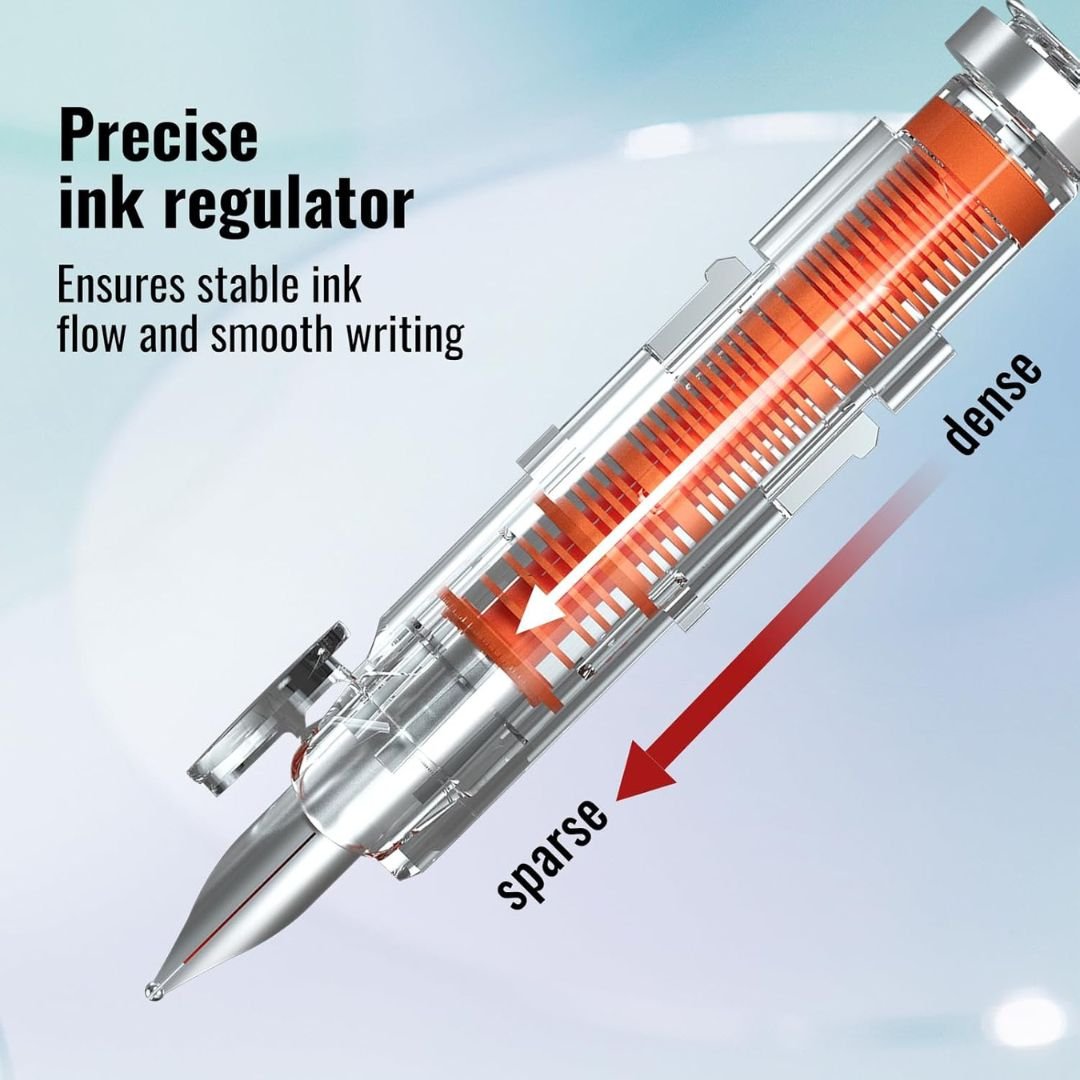 Clictek Retractable Fountain Pen Writech Precise Ink Regulator