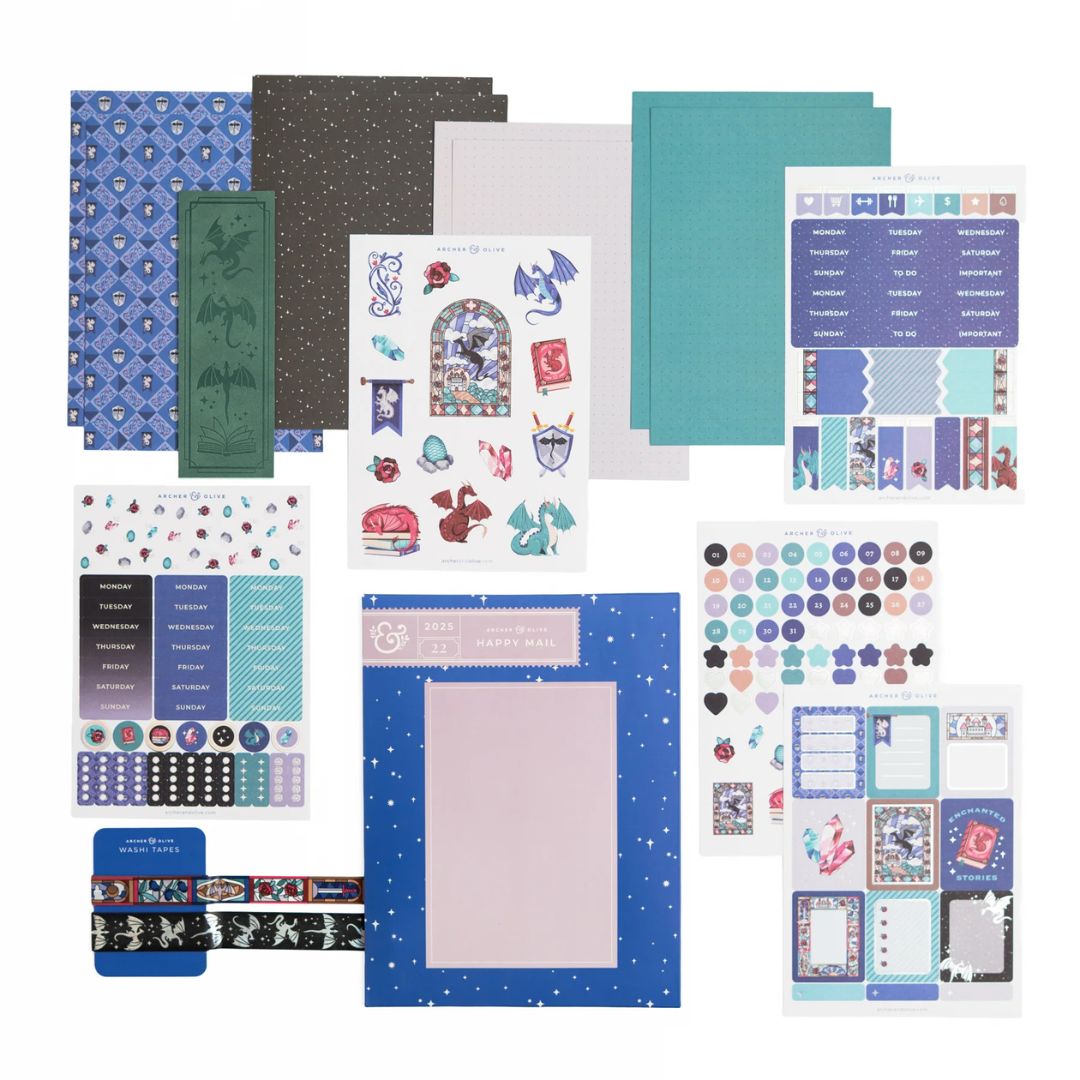 Dragon's Den October Monthly Planner Kit Archer & Olive
