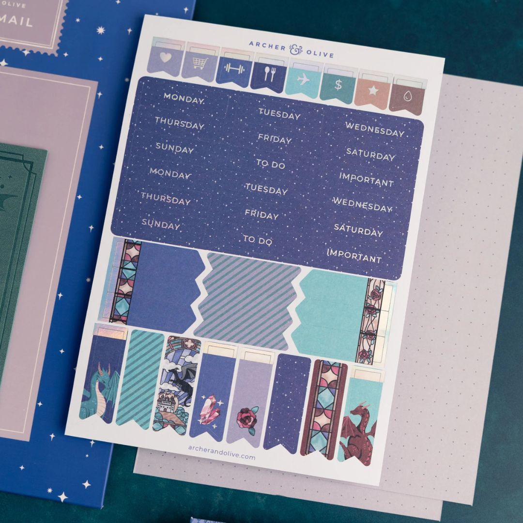 Dragon's Den October Monthly Planner Kit Archer & Olive