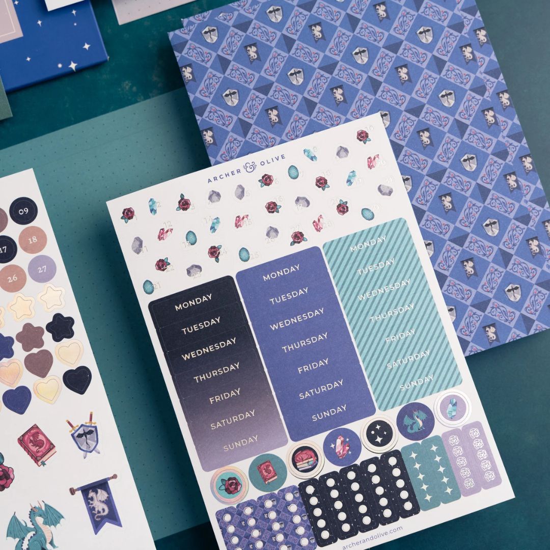 Dragon's Den October Monthly Planner Kit Archer & Olive