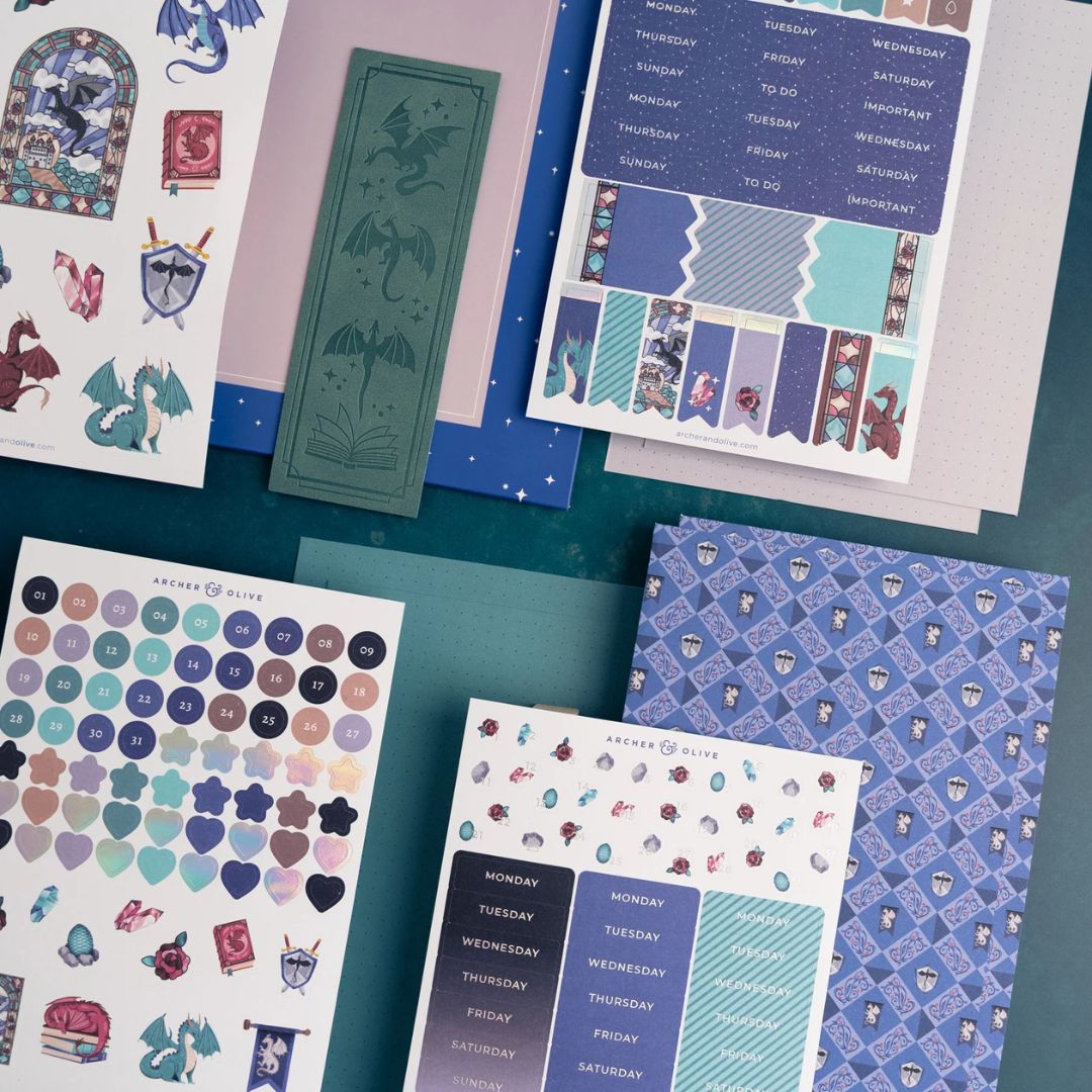 Dragon's Den October Monthly Planner Kit Archer & Olive