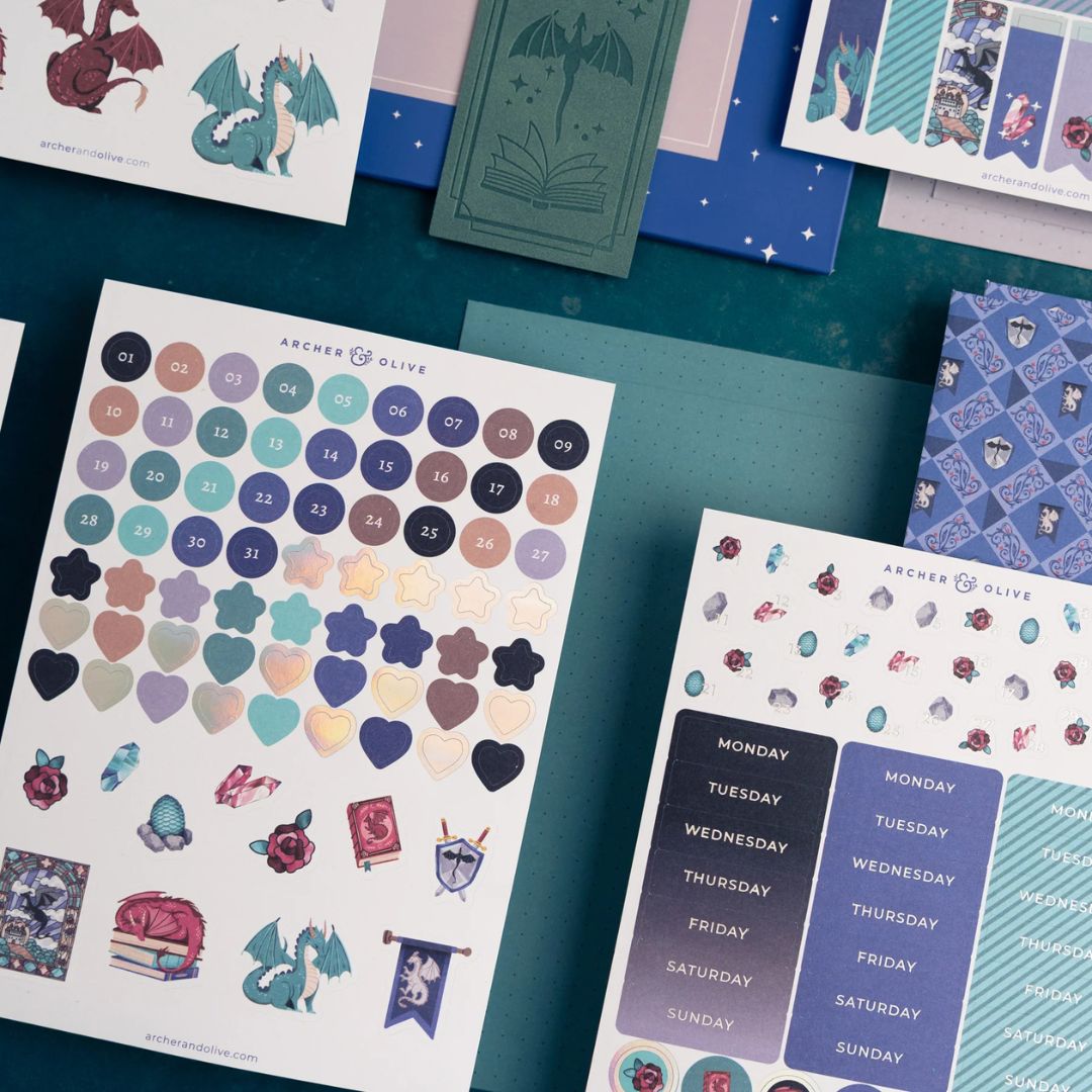 Dragon's Den October Monthly Planner Kit Archer & Olive