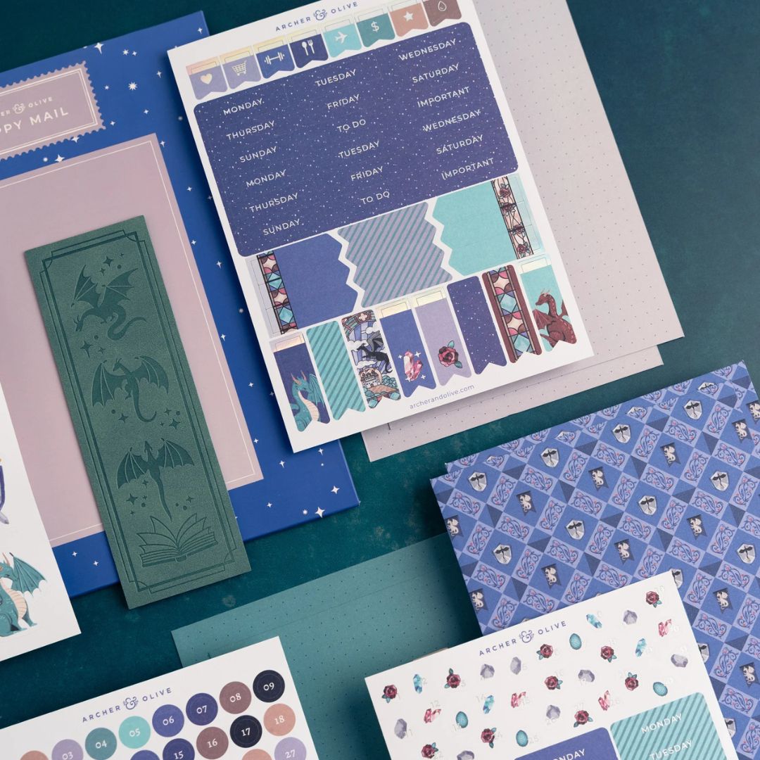 Dragon's Den October Monthly Planner Kit Archer & Olive