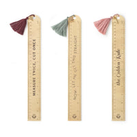 Gold Ruler 30cm - Measure Twice Cut Once - Under the Rowan Trees