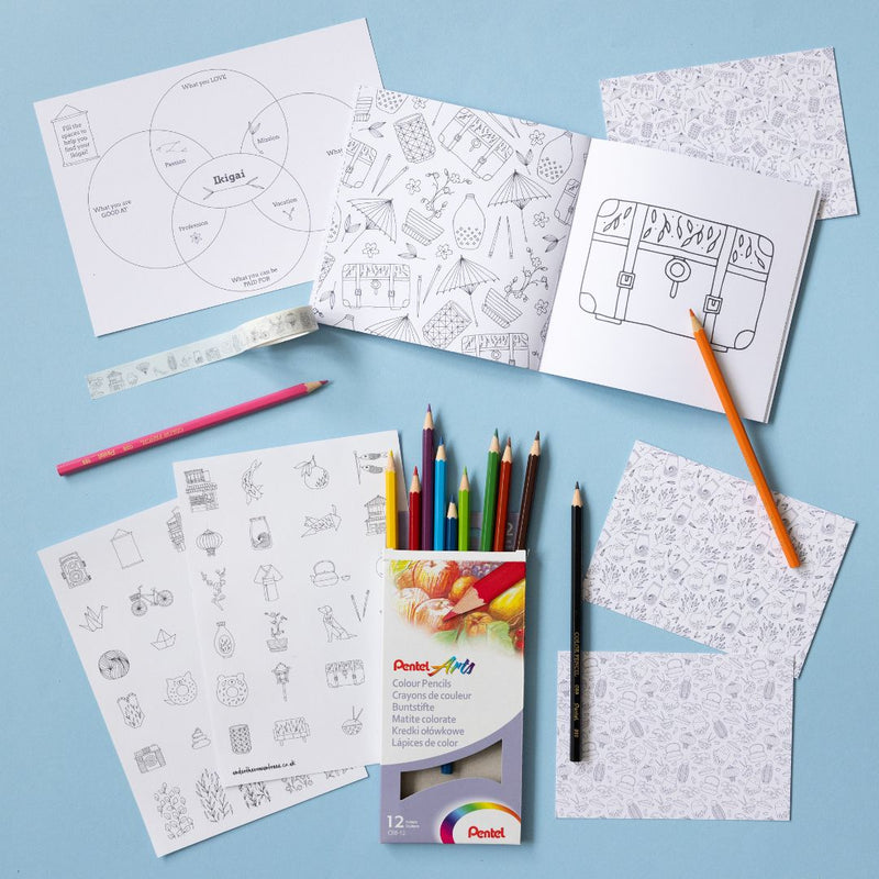 Ikigai Stationery Gift Box Flat Lay