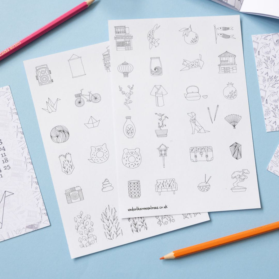 Ikigai Stationery Gift Box Sticker Sheets