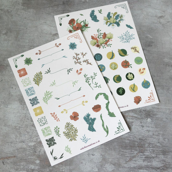 Inspired by Morris Sticker Sheets-Stickers-Under the Rowan Trees-Squares