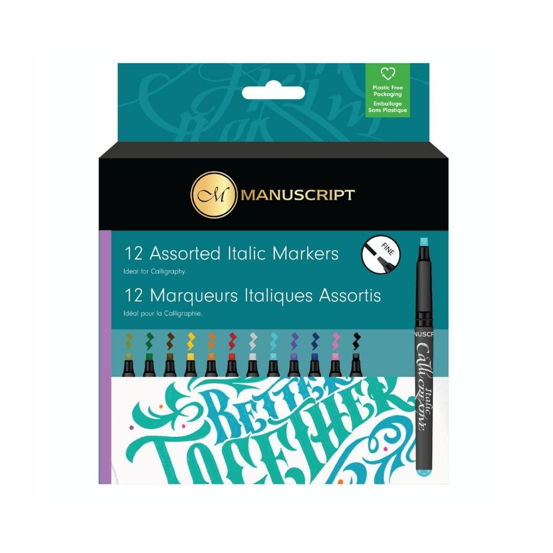 12 Italic Markers Callicreative