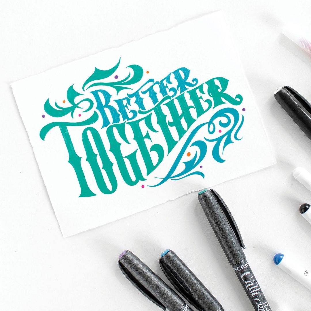 12 Italic Markers Callicreative