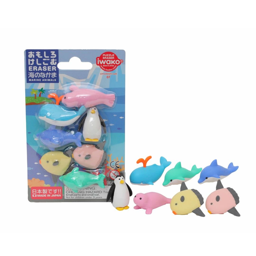 Iwako Novelty Erasers - Sea Creatures - Under the Rowan Trees