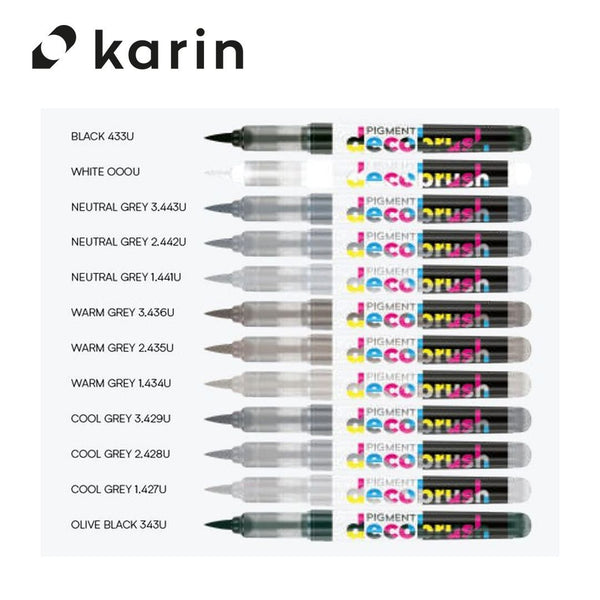 Karin Pigment Decobrush Opaque Brush Markers - Canary - Under the Rowan Trees