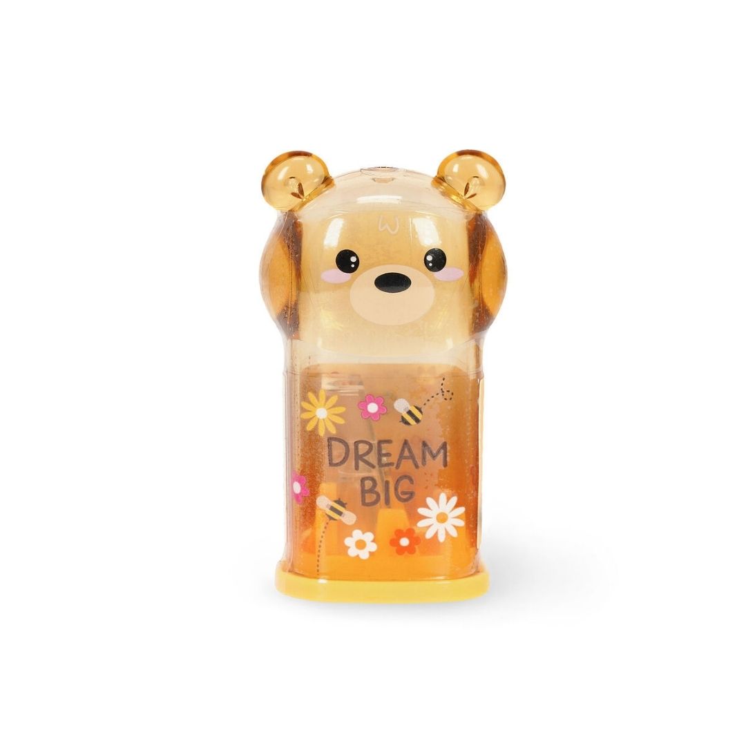 Pencil Sharpener With Container - Teddy Bear