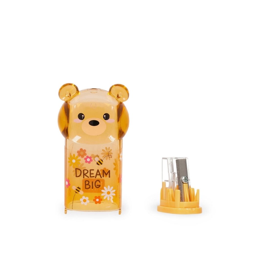 Pencil Sharpener With Container - Teddy Bear