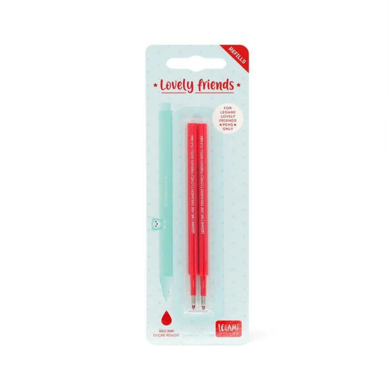 Refills for Lovely Friends Gel Pens-Refills-Legami-Red