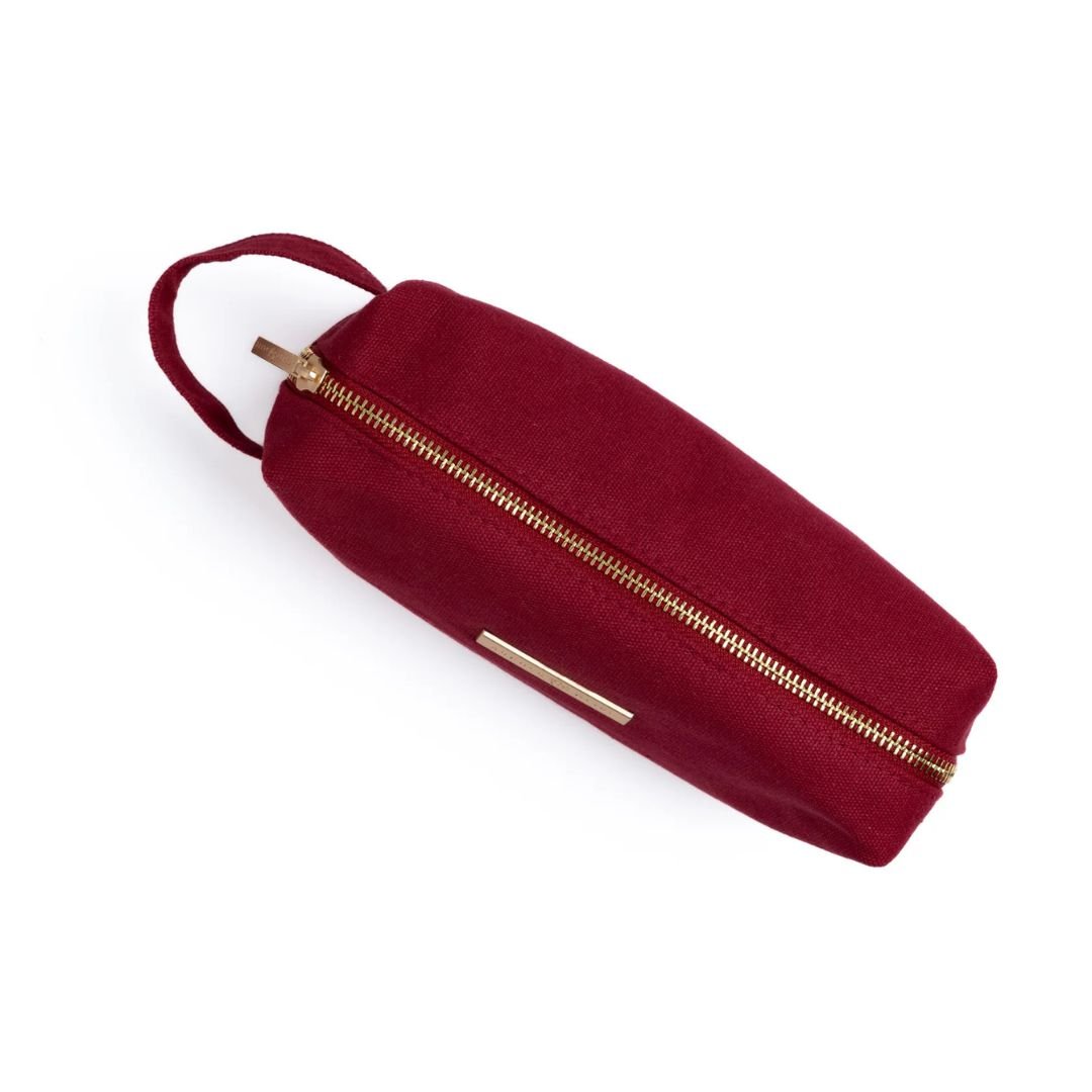 Maroon Canvas Pencil Case - Under the Rowan Trees