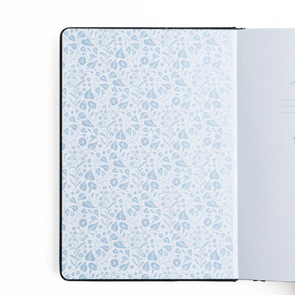 Midnight Floral Square Dotted Journal - Under the Rowan Trees