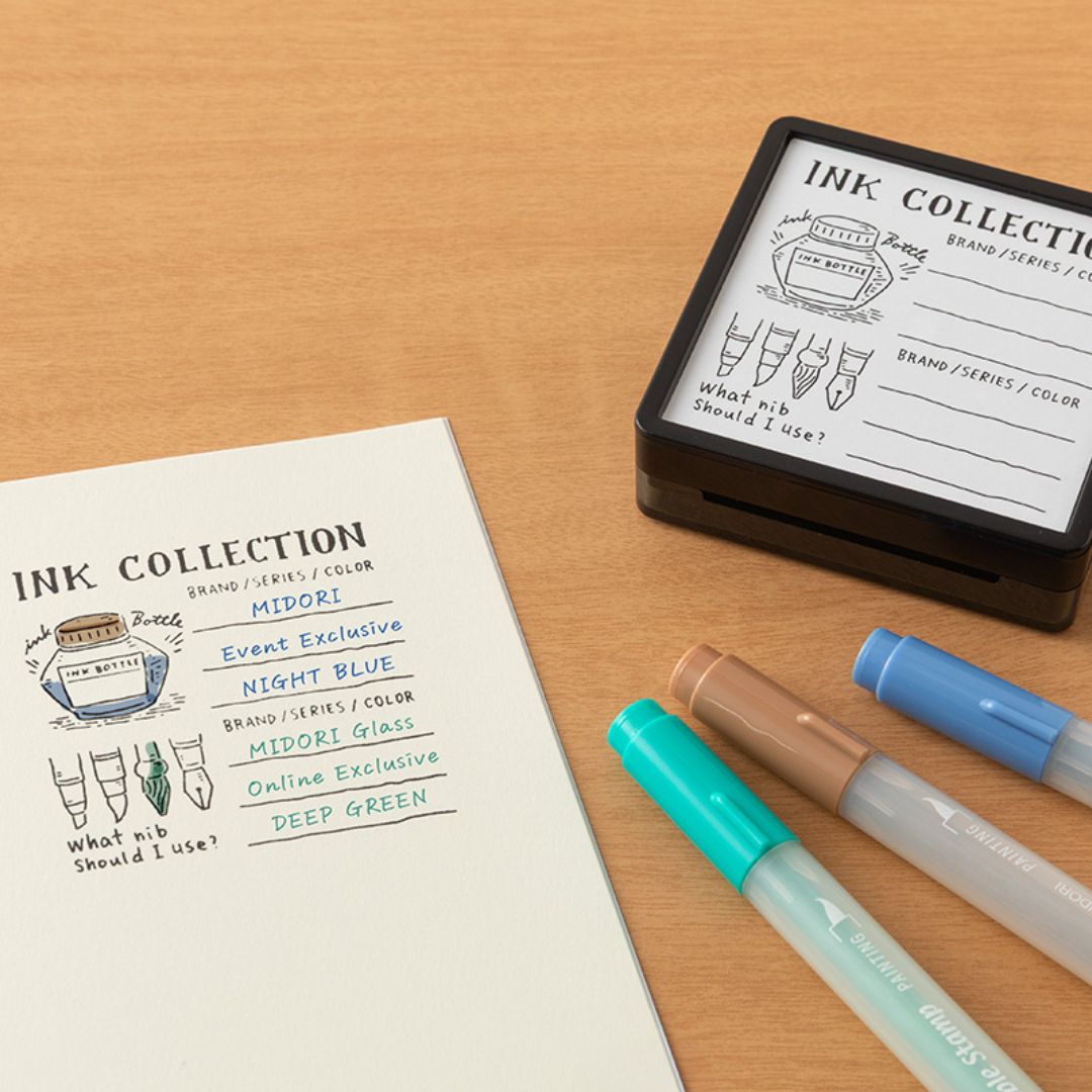 Midori Overseas Exclusive Paintable Stamp Pre-Inked