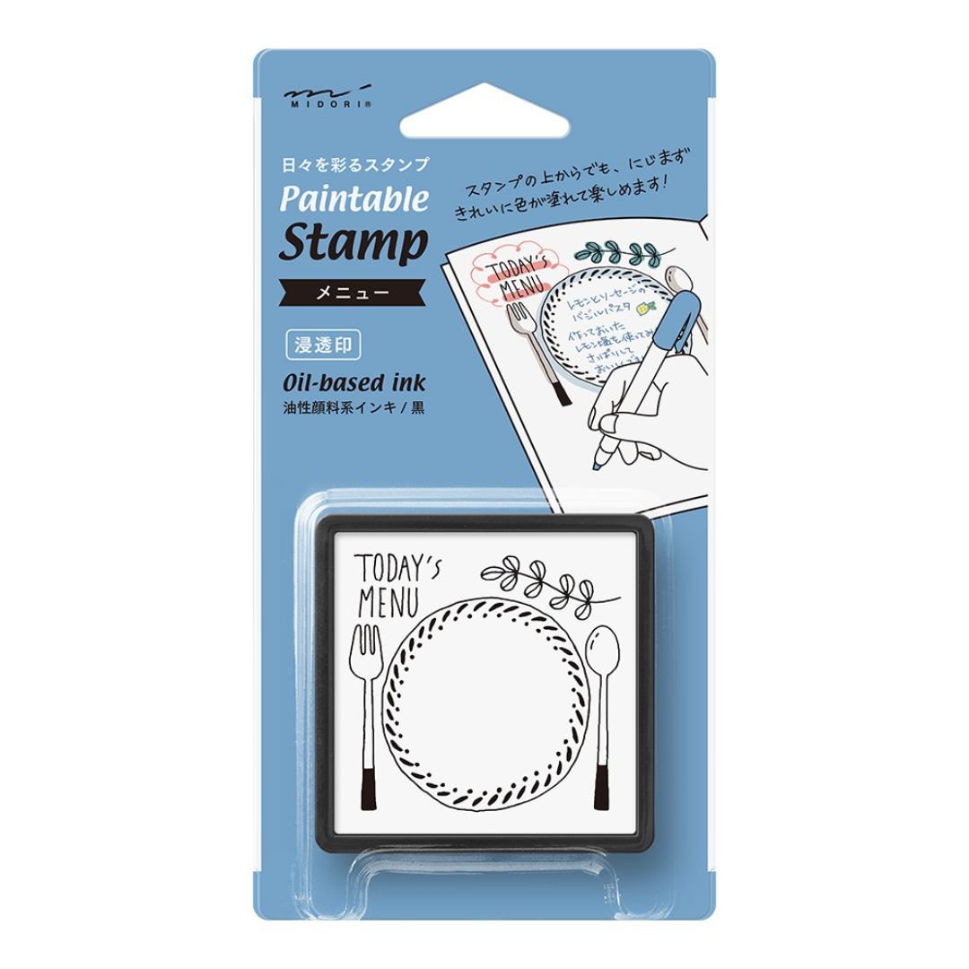 Midori Paintable Stamp Pre - Inked - Menu - Under the Rowan Trees