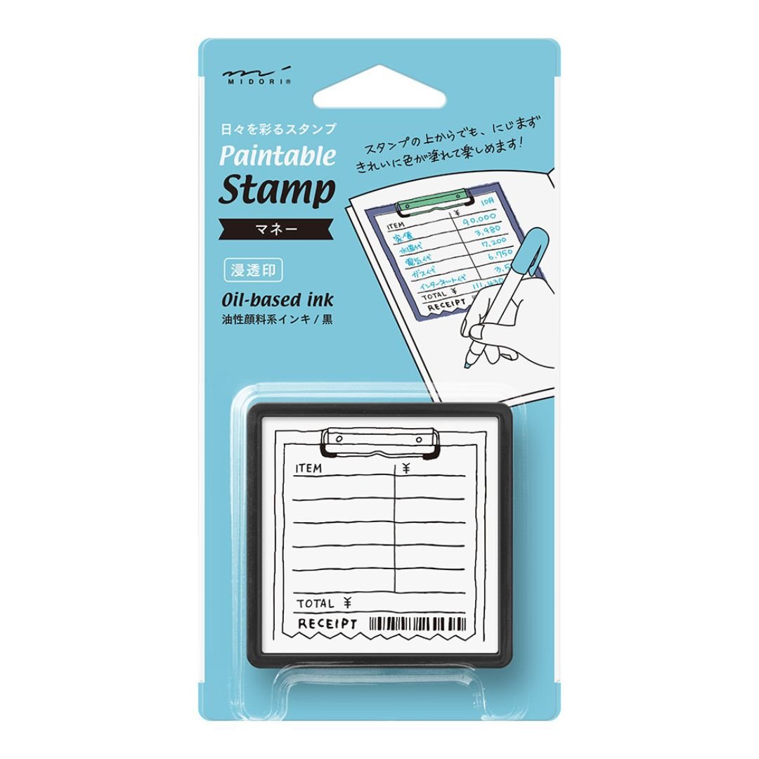 Midori Paintable Stamp Pre - Inked - Money - Under the Rowan Trees