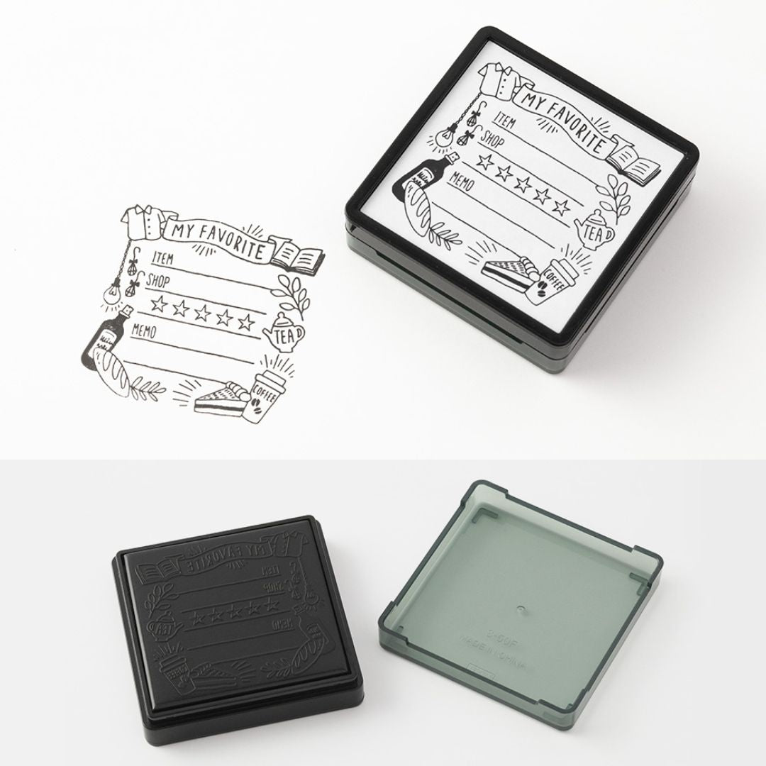 Midori Paintable Stamp Pre - Inked - My Favourite - Under the Rowan Trees