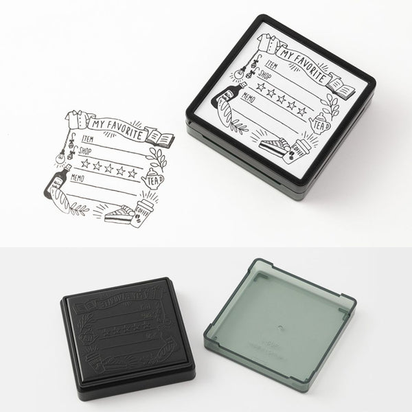Midori Paintable Stamp Pre - Inked - My Favourite - Under the Rowan Trees