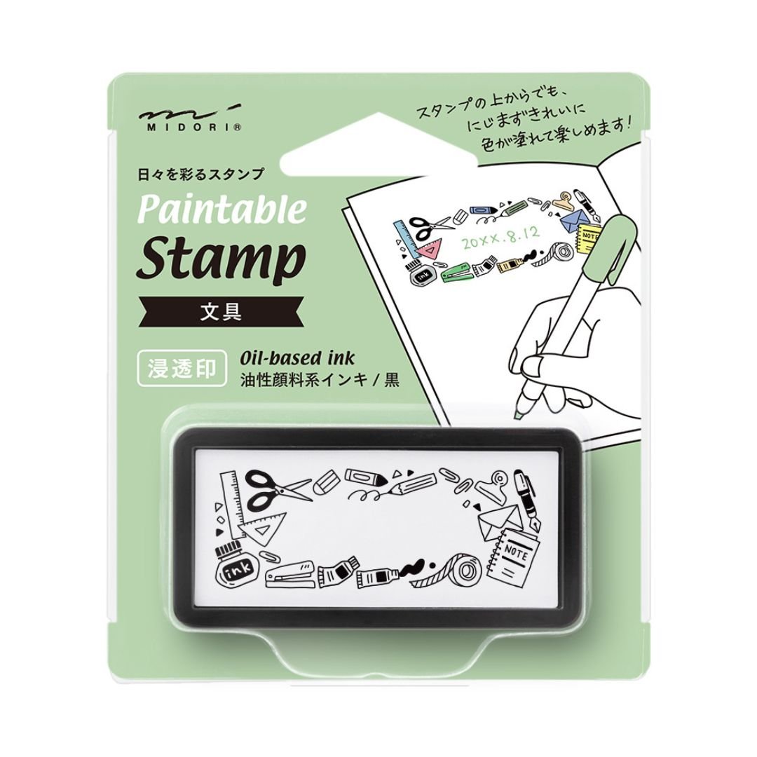 Midori Paintable Stamp Pre - Inked Half Size - Stationery - Under the Rowan Trees