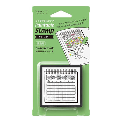 Midori Paintable Stamp Pre - Inked - Calendar - Under the Rowan Trees