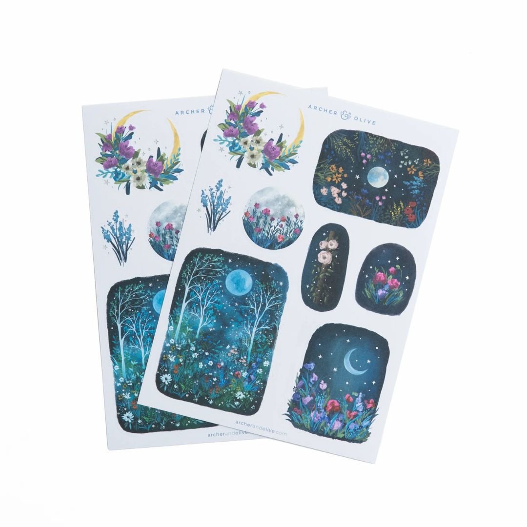 Moonlit Garden Sticker Set - Under the Rowan Trees