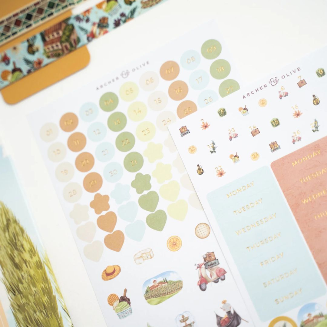 La Dolce Vita Monthly Planner Kit Archer and Olive - Under the Rowan Trees