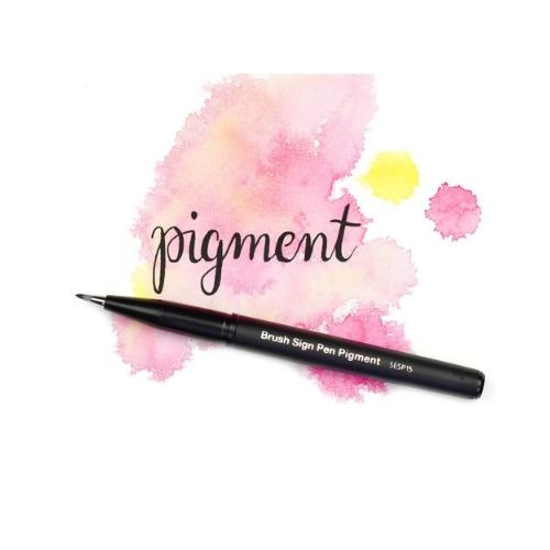 Pentel Brush Sign Pen Pigment Set of 5