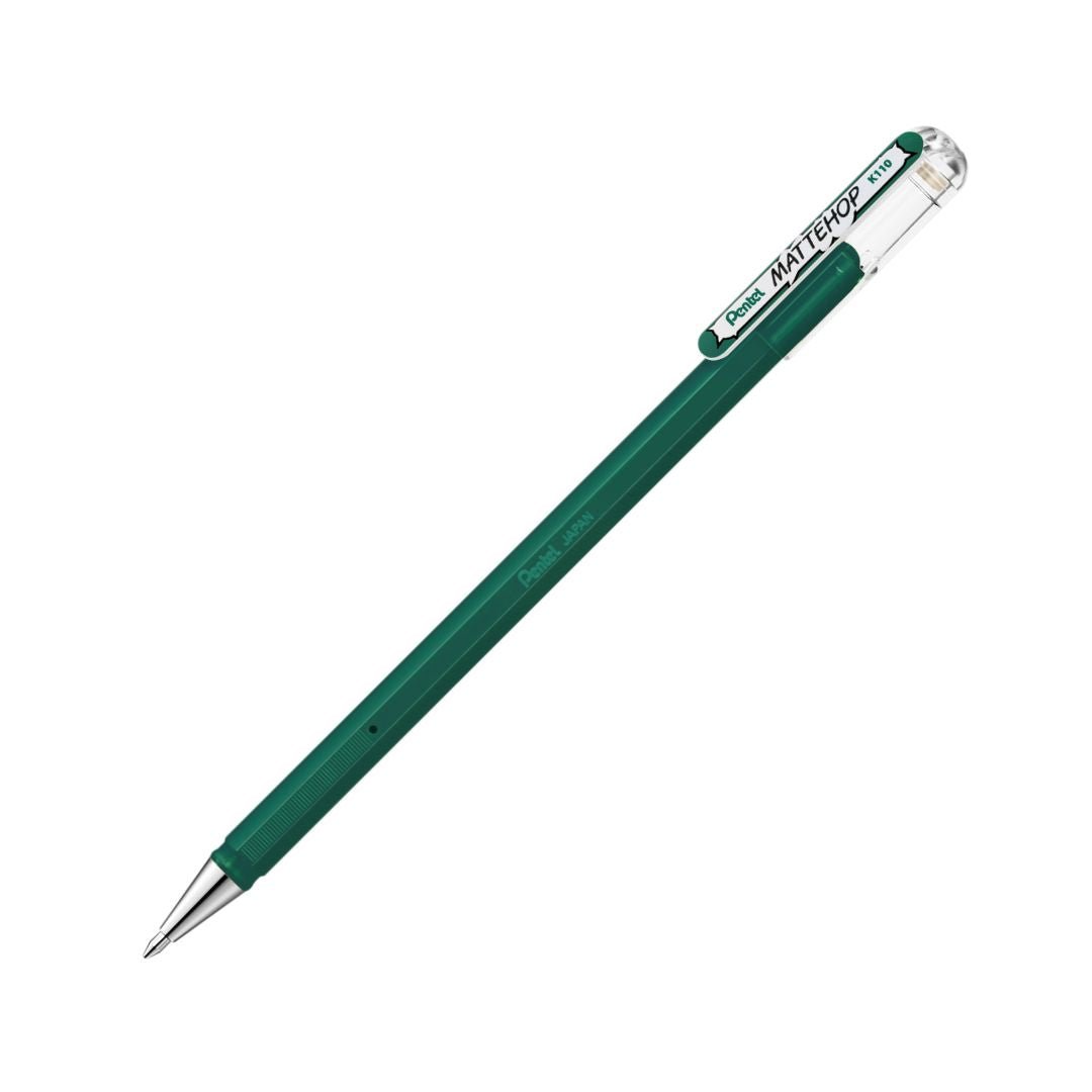 Pentel Mattehop Gel Pens - Dark Green - Under the Rowan Trees