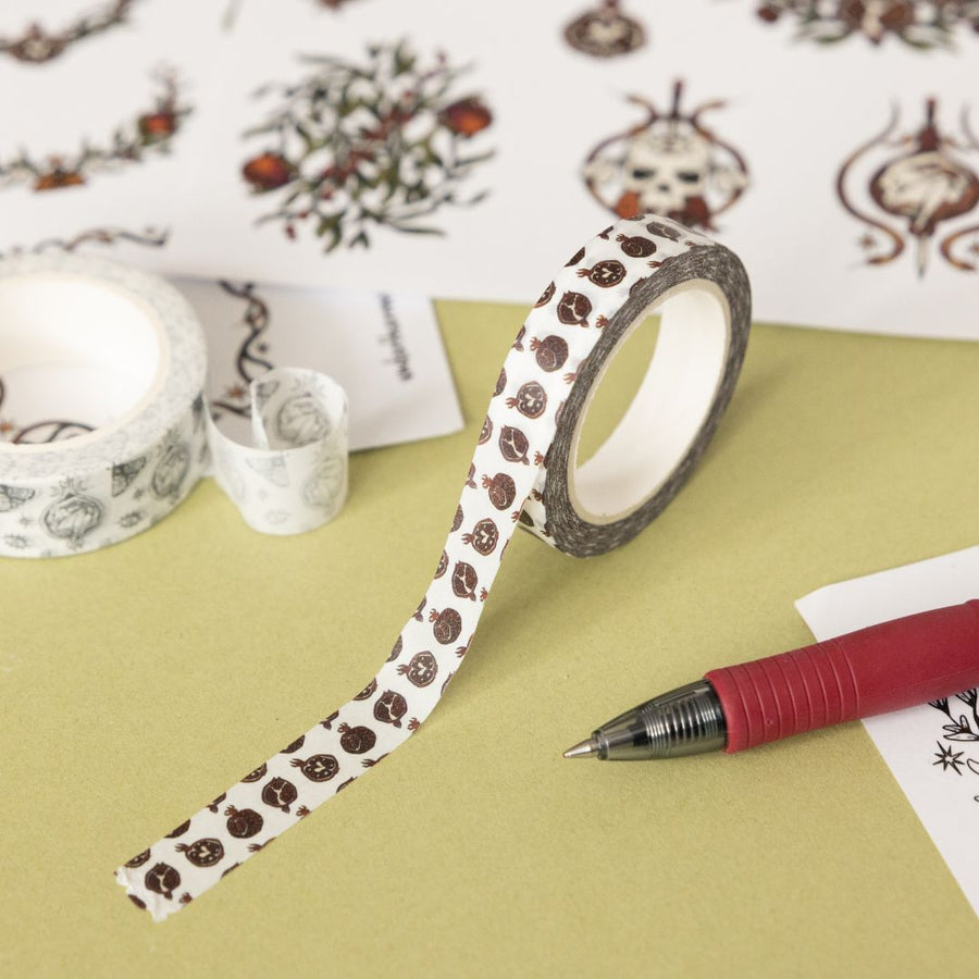 Pomegranate Washi Tapes - 10mm - Under the Rowan Trees