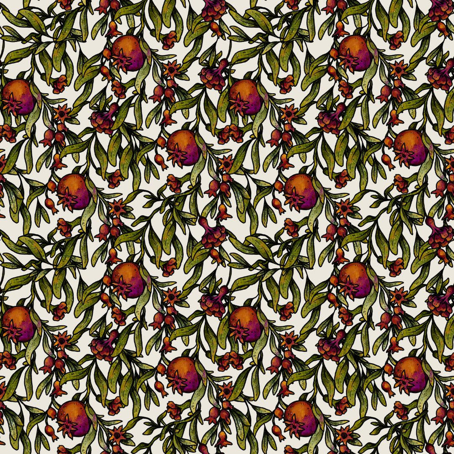 Pomegranate After Dark Rowan Berry Box Pattern Background