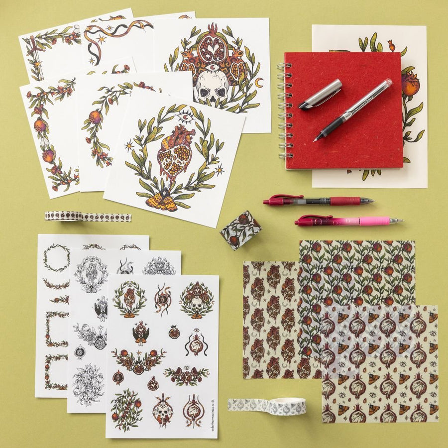 Pomegranate Stationery Gift Set - Under the Rowan Trees