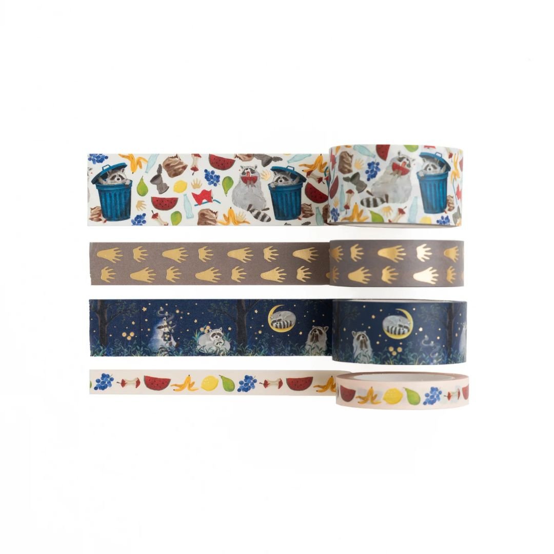Radiant Raccoon Washi Tape Set - Under the Rowan Trees