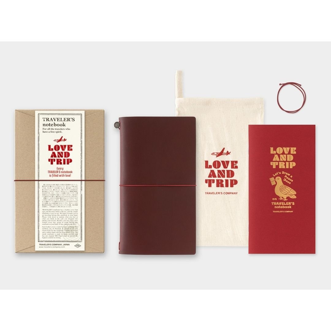 TRAVELER'S notebook Red Love and Trip - TRAVELER'S COMPANY