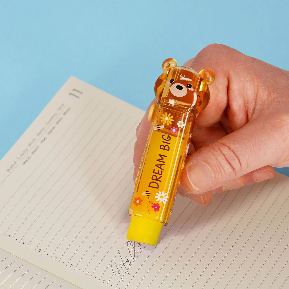 Retractable Eraser Teddy Bear