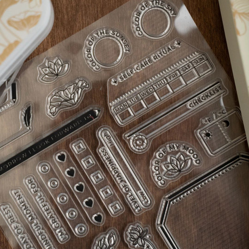 Self Care Box 2025: Reset and Renew Archer and Olive Acrylic Stamps