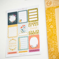 Signature Floral Themed Jouranling Kit Boxes Decorative Stickers - Archer and Olive