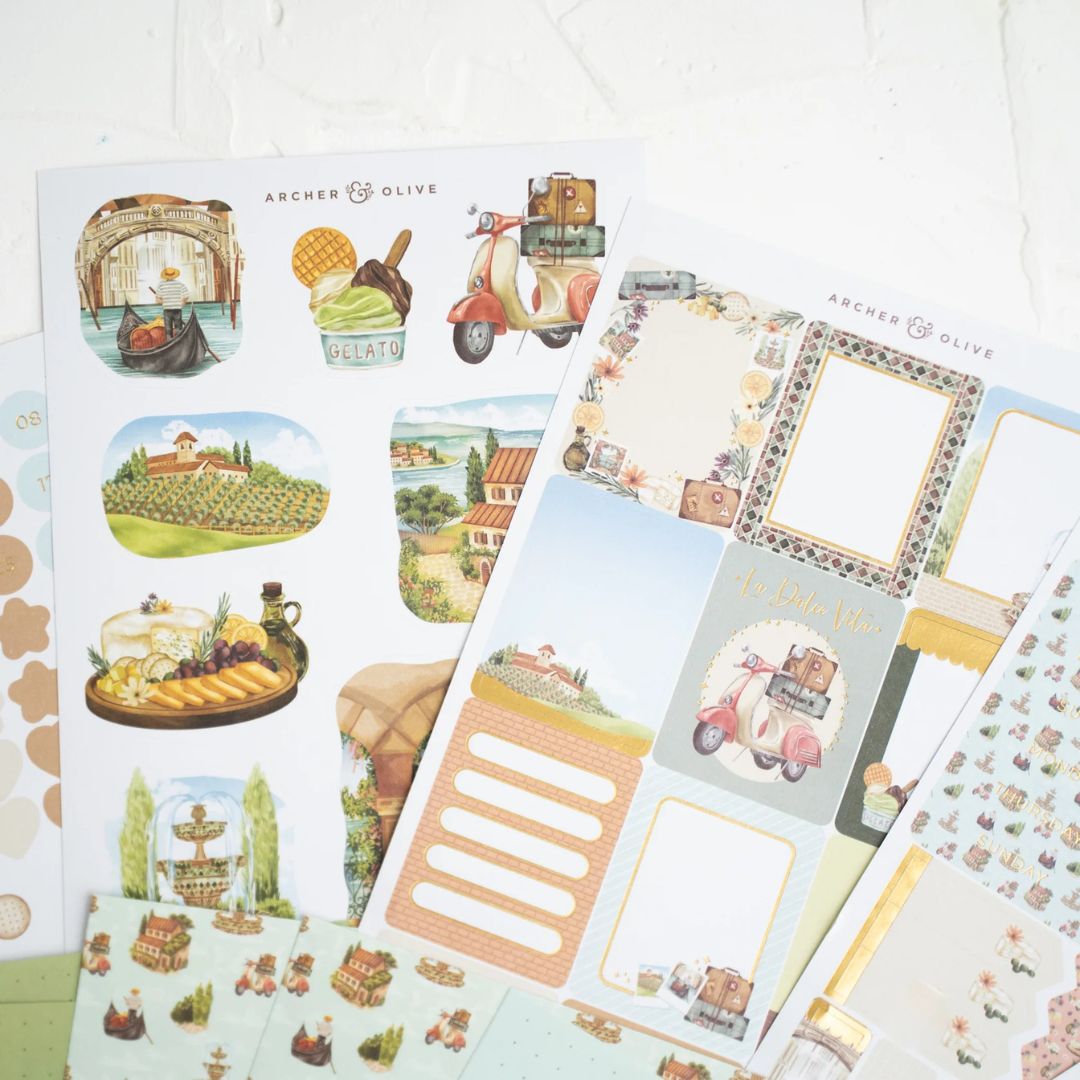 La Dolce Vita Monthly Planner Kit Archer and Olive - Under the Rowan Trees
