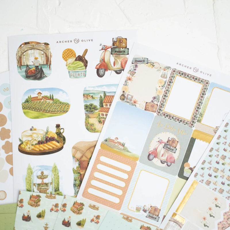 La Dolce Vita Monthly Planner Kit Archer and Olive - Under the Rowan Trees